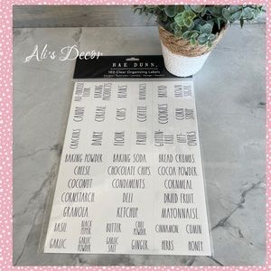 Rae Dunn 180 piece clear organizing labels- Home, panty, Organize